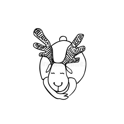Hand Drawn Cute Deer Stock Vector Illustration Of Card 117492202