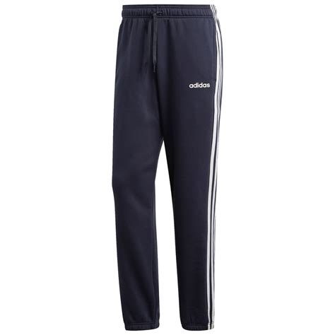 Adidas Mens Essentials 3 Stripe Open Hem Fleece Pants Bobs Stores