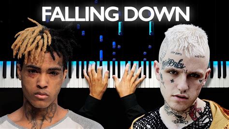 lil peep and xxxtentacion falling down piano tutorial sheets youtube