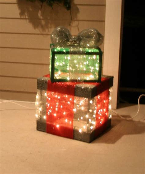 Amazing Outdoor Christmas Decorations Lighted Gift Boxes Boxes