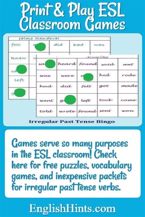 Maybe you would like to learn more about one of these? Printable ESL Classroom Games | Esl classroom, Classroom ...