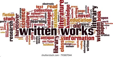 Written Works Word Cloud Concept Vector Stock Vector Royalty Free