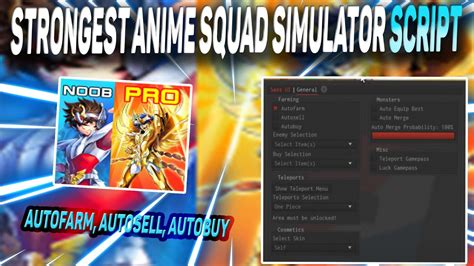 Strongest Anime Squad Simulator Script Autofarm Autosell Autobuy