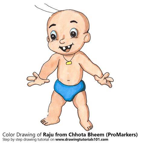 Raju From Chhota Bhee With Promarkers Drawing Pictures For Kids