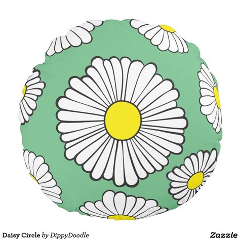 daisy-circle-round-pillow-decorative-throw-pillows,-custom-throw-pillow,-round-pillow