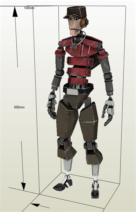 Team Fortress 2 Papercraft Robot Scout Full Model By Papercraftnicco23