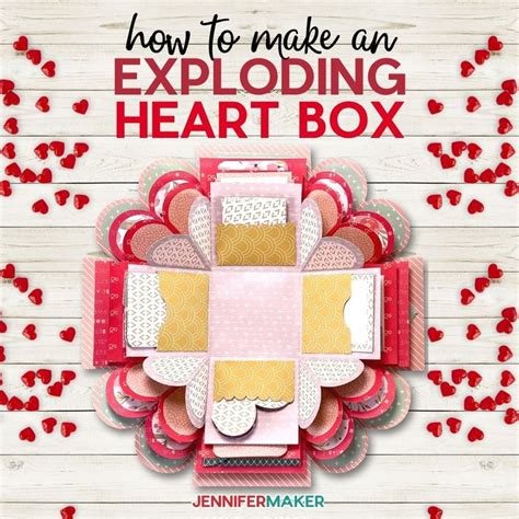 Heart Explosion Box Template Free Svg File Jennifer Maker In 2021