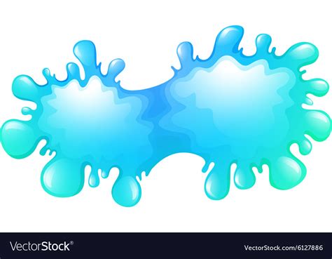 Blue Color Splash On White Royalty Free Vector Image