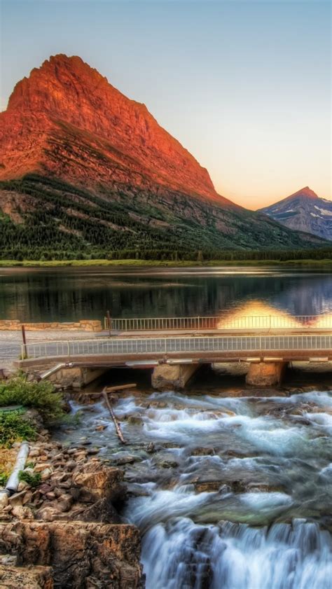 The Glacier National Park At Sunrise Iphone Wallpapers Free Download