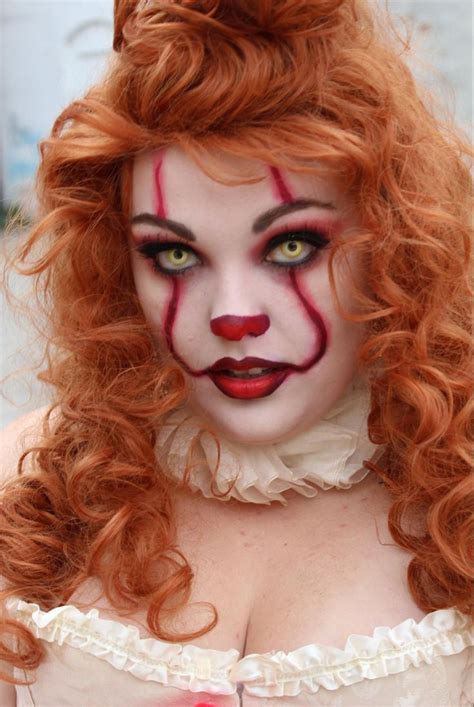 female penny wise cosplay pennywise makeup amazing halloween makeup scary clown makeup