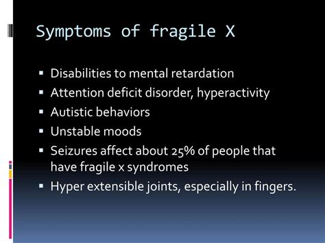 Ppt Fragile X Syndrome Powerpoint Presentation Free Download Id
