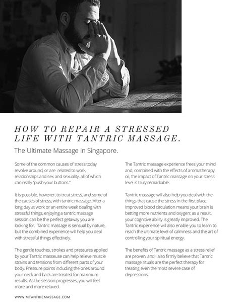 How To Repair A Stressed Life With Tantric Massage