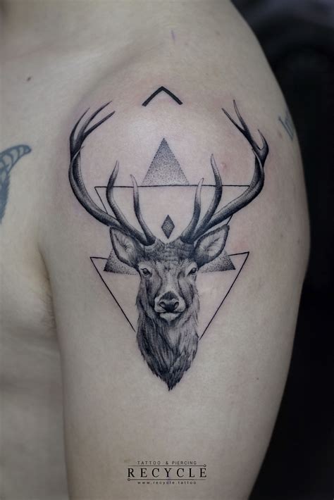 Tattoo Tattoodesign Deer Deertattoo Inked Blackwork Dotwork Art