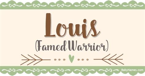 Louis: Name Meaning, Popularity and Info on BabyNames.com