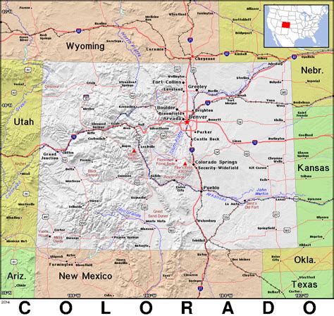 Colorado Printable Map