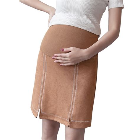 Sexy Maternity Skirts Elegant Fashion A Line Knee Length Autumn Skirts For Pregnant Women