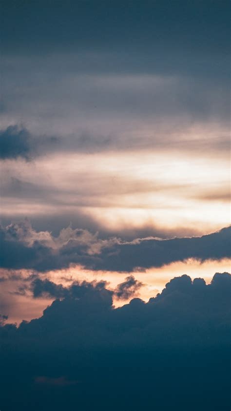 Download Wallpaper 720x1280 Sunset Clouds Sky In The Air Samsung