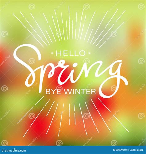 Hello Spring Bye Winter Stock Vector Illustration Of Paper 83999318
