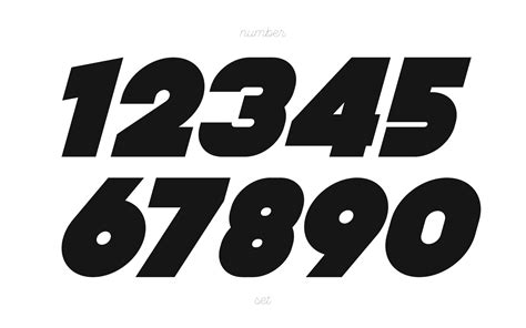 Set Of Numbers Bold Italic Style 7653783 Vector Art At Vecteezy