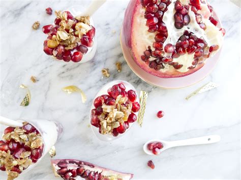 On Glitter Guide Healthy Hostess Mini Pomegranate Greek Yogurt