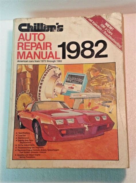 Chiltons Auto Repair Manual 1982 American Cars From 1975 1982