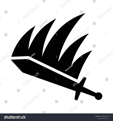 Slashing Attack Sword Flat Vector Icon Stock Vector Royalty Free