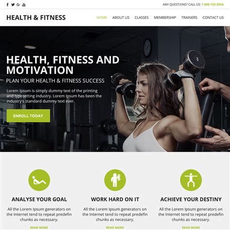 Health And Fitness Website Templates