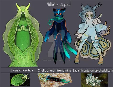 Sea Slug Villain Squad Gijinka Moe Anthropomorphism Fantasy