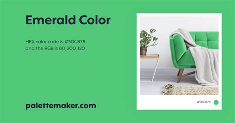 Emerald Color Hex 50c878 Meaning And Live Previews Palettemaker