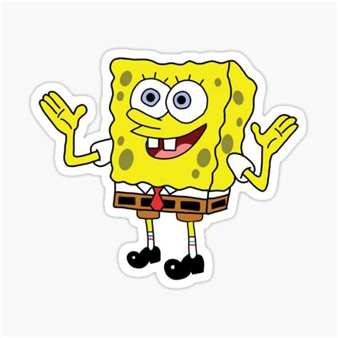 Happy Spongebob Squarepants Sticker By Katuse Redbubble