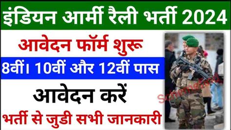 Indian Army New Recruitment Release सभी जिलों में इंडियन आर्मी रैली