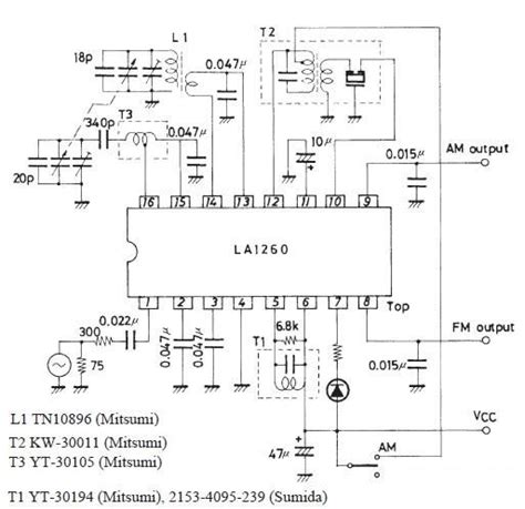 Fm If Mw Radio Receiver Circuit Using La1260 Integrated