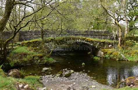 Water Flowing Under And Old Arched Bridge Stock Photo Image Of