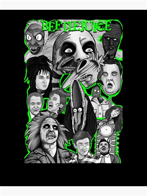 Beetlejuice Character Collage Beetlejuice Art Print By