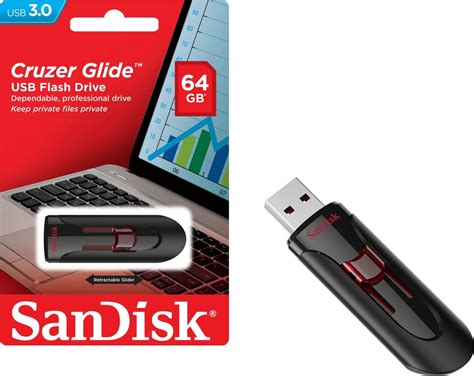 Sandisk 64gb Cruzer Glide Usb 30 Jump Drive Pen Drive Flash Drive