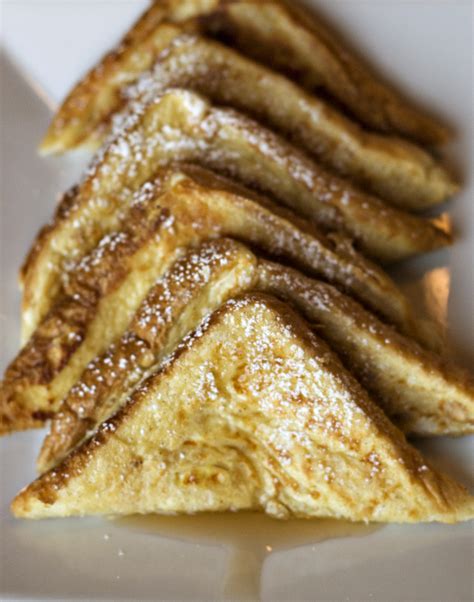 During roman times, the bread dish was sweetened with honey. Denny's French Toast