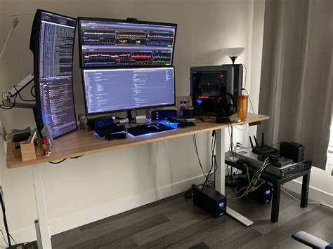 Got My Vertical Mount And Went With A Stacked Layout Computer Desk