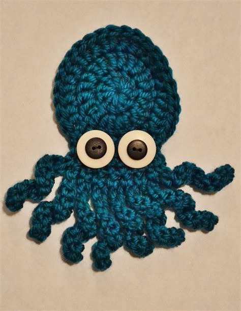 The Sequin Turtle Basic Crochet Octopus Applique Pattern