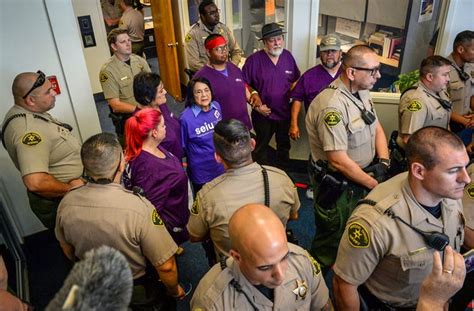 Dolores Huerta Civil Rights Leader Arrested At Fresno Labor Protest