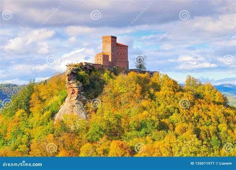 Castle Trifels In Palatinate Forest Stock Image Image Of Nature