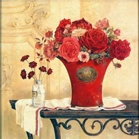 Kathryn White British Painter Decorative Flowers