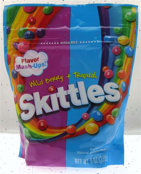 Skittles® Wild Berry Tropical Chewy Candy American 9oz Resealable