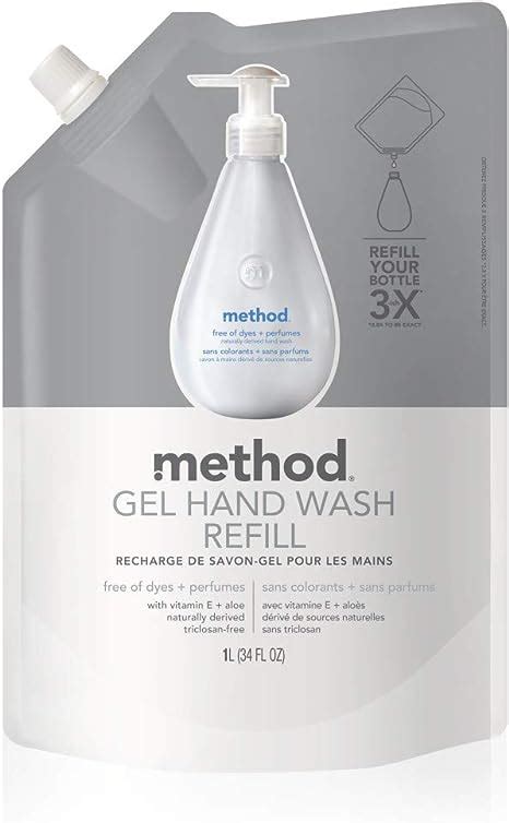 Method Gel Hand Soap Refill Free Clear 34 Oz 1 Pack