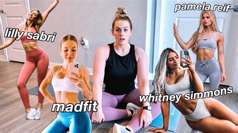 Trying The Most Popular Fitness Influencers Workouts For A Week Youtube