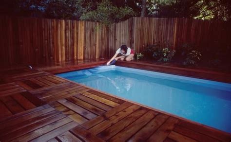 Not only will you never again have to climb a pool ladder, but a deck will also create a. Lap Pool and Deck Plans DIY In ground Pool Build Your Own ...