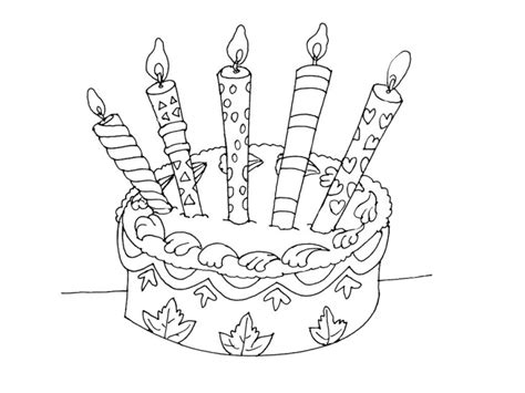 Coloriage gâteau d’anniversaire à imprimer