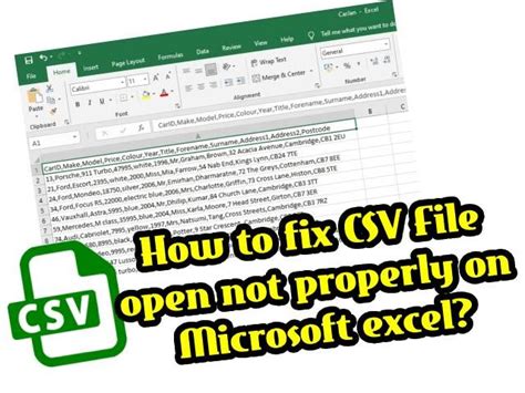 How To Fix Csv File Open Not Properly On Microsoft Excel Thetech4talk