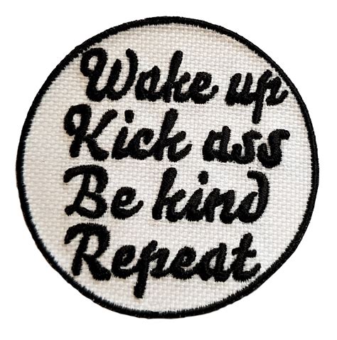 Funny Quotes Embroidered Wake Up Patch Iron On Badge Sew On Etsy