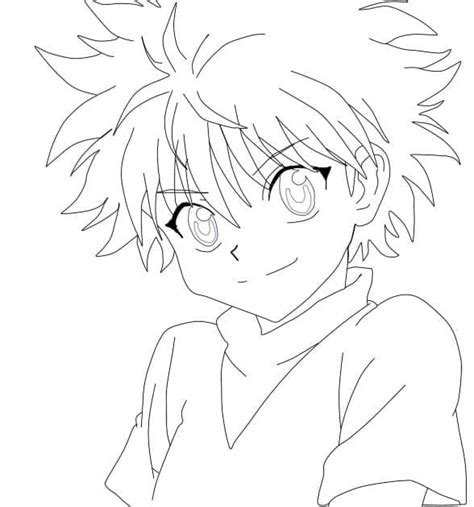 Killua Cute Coloring Page Anime Coloring Pages