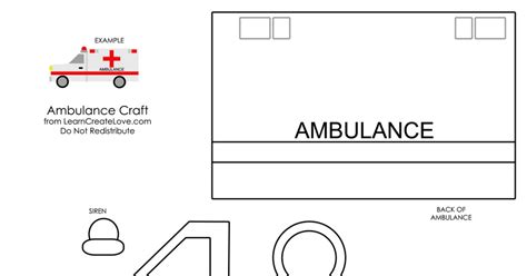 Ambulancepdf Ambulance Craft Kindergarten Readiness Communities Unit